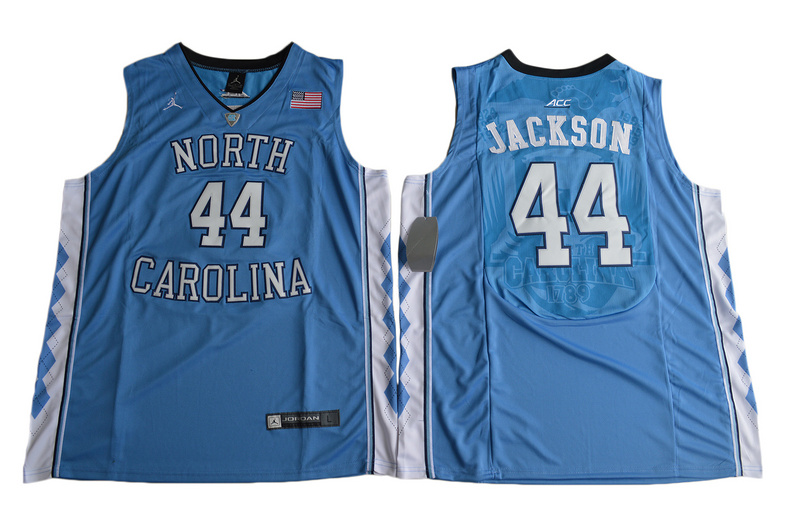 2017 North Carolina Tar Heels Justin Jackson 44 College Basketball Jersey - Blue